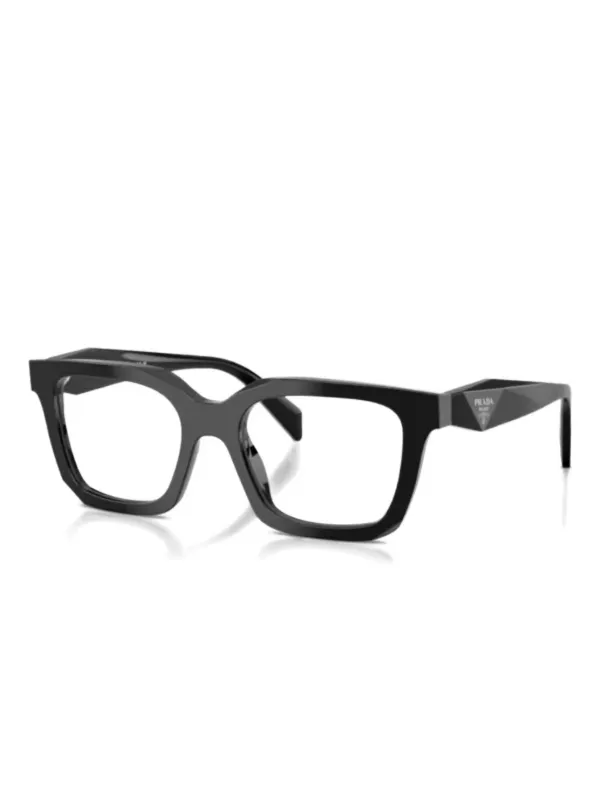 Prada Eyewear ジオメトリックメガネフレーム | ブラック | FARFETCH JP