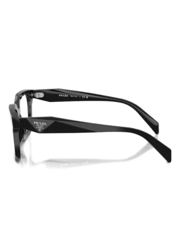 Prada Eyewear ジオメトリックメガネフレーム | ブラック | FARFETCH JP