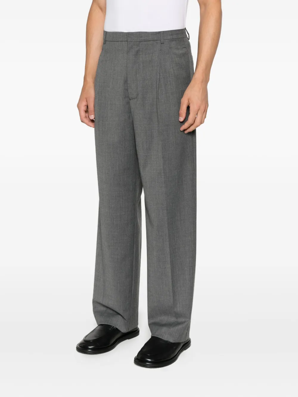 AMARANTO Broek met geplooid detail Grijs