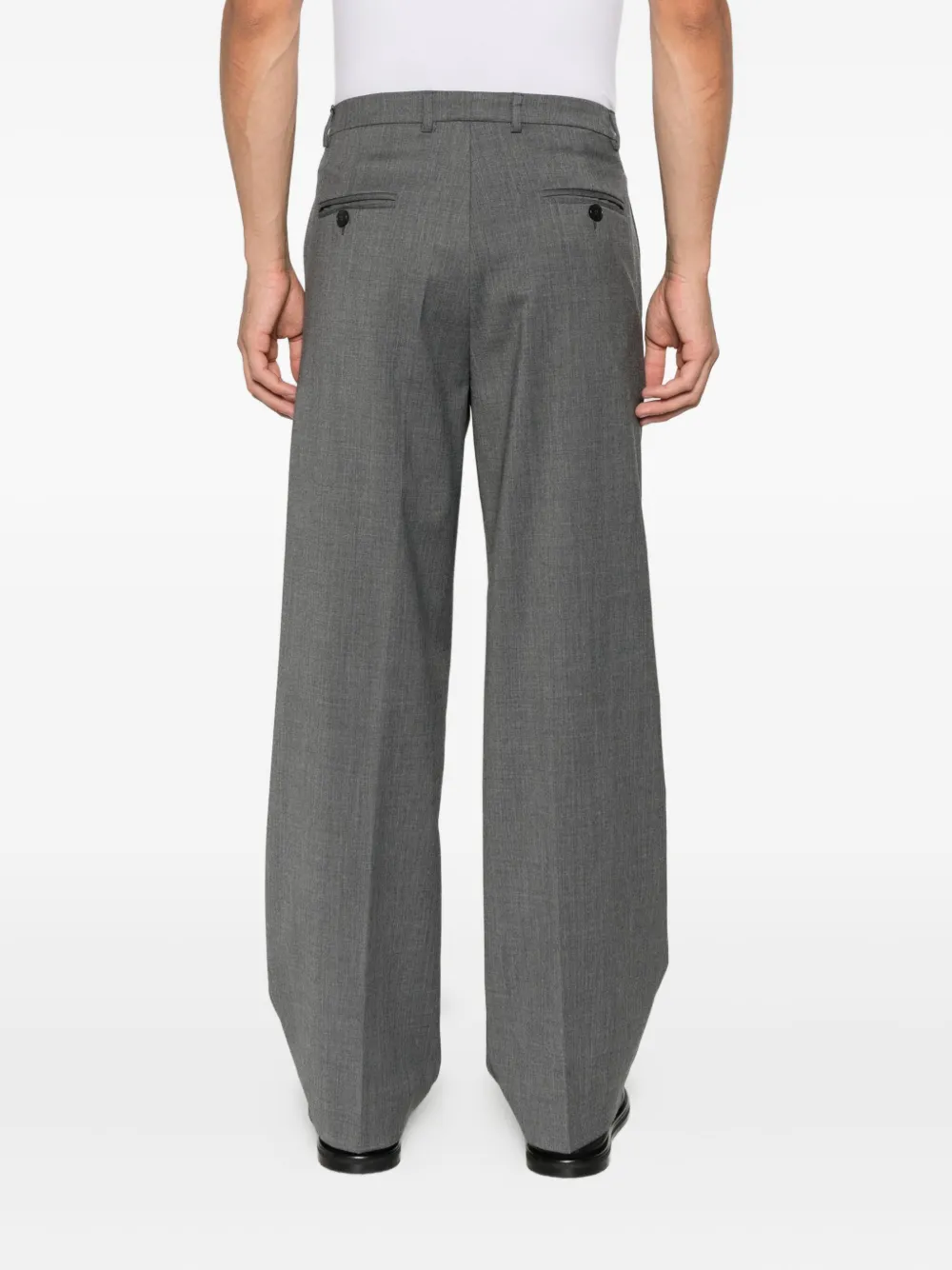 AMARANTO Broek met geplooid detail Grijs