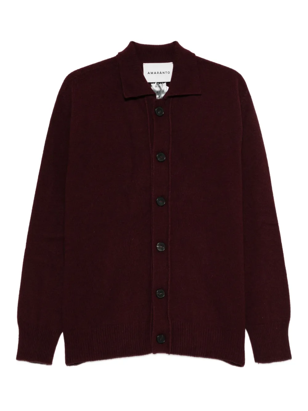 AMARANTO  fine-knit cardigan | Red | Image 1