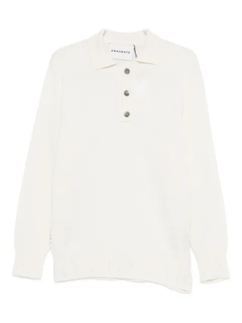 AMARANTO  pull à col boutonné