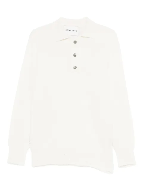 AMARANTO  Pullover mit kurzer Knopfleiste