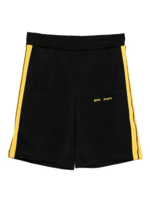 Palm Angels logo-print side-stripe Shorts | Black | FARFETCH