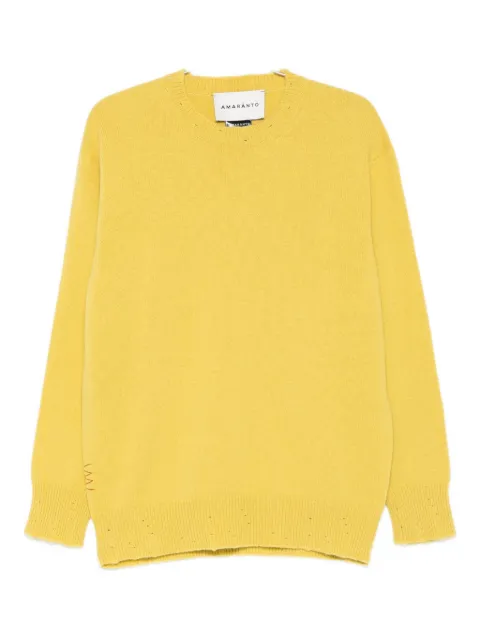 AMARANTO  ribbed-trim sweater 