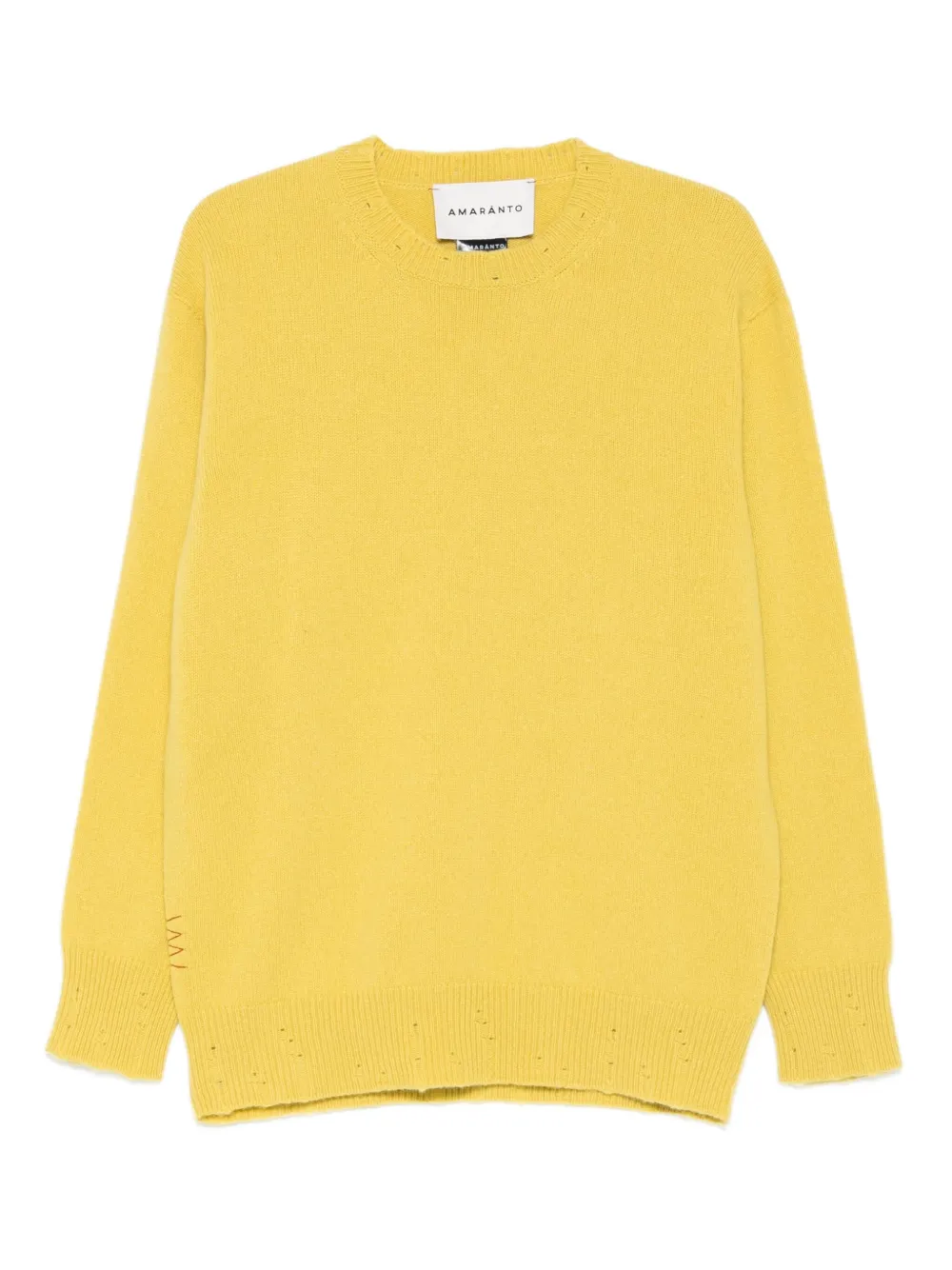 AMARANTO  Maglione con rifinitura a coste | giallo | Image 1