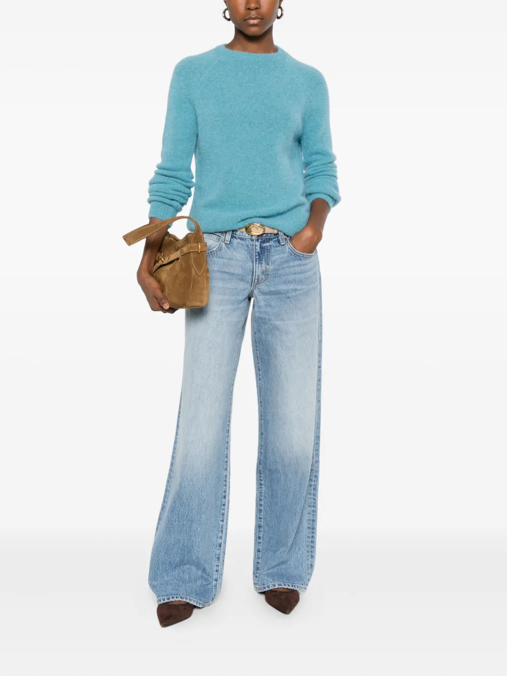 Base Wool Crewneck Sweater In Blue