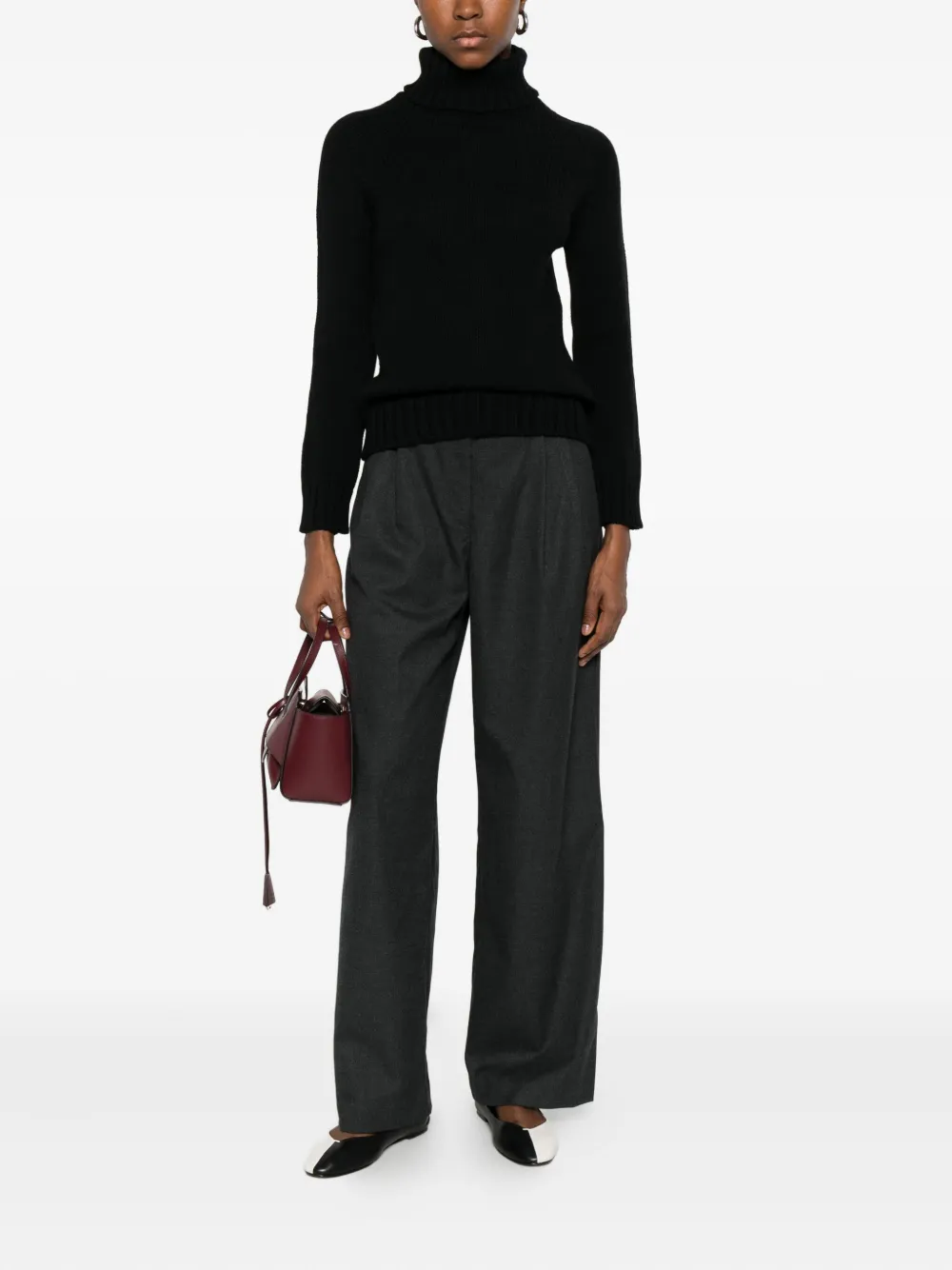 Base Roll-neck Sweater In Black