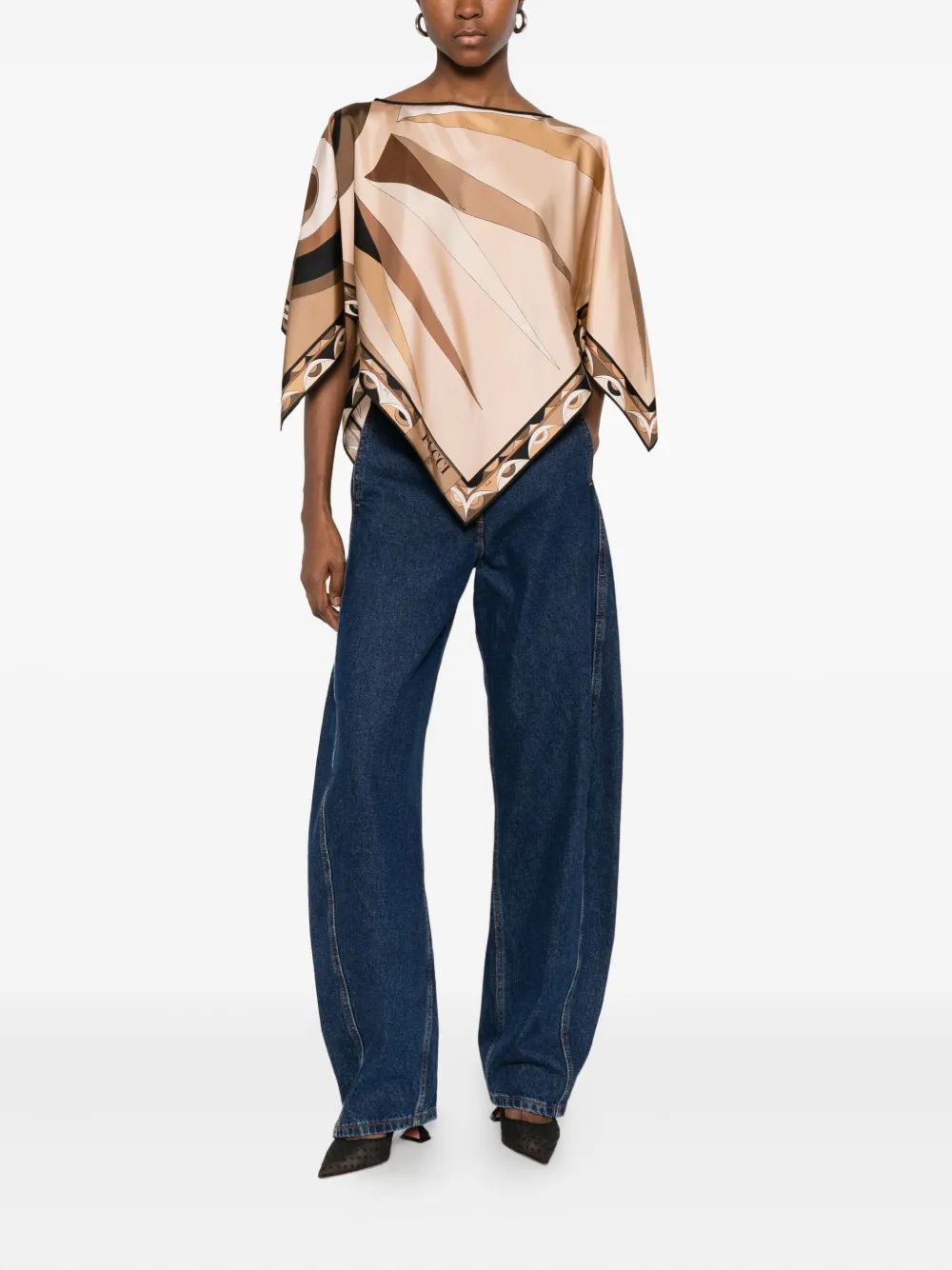 PUCCI Hawaii-print blouse - Beige
