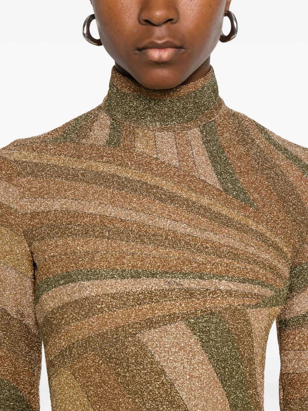 PUCCI Jersey top met Iride-print Bruin