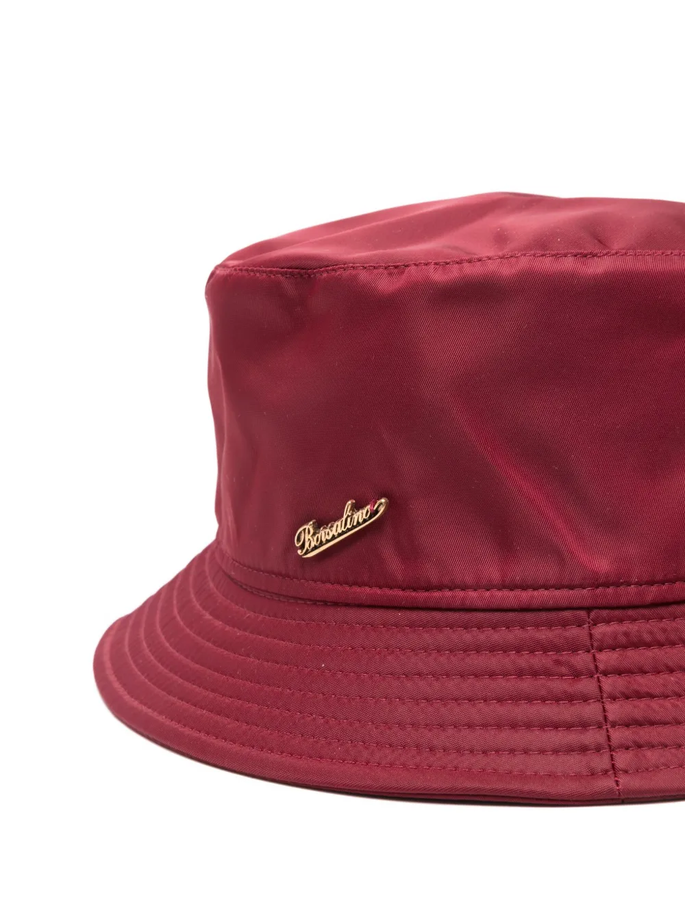 Borsalino logo-appliqué bucket hat - Rood
