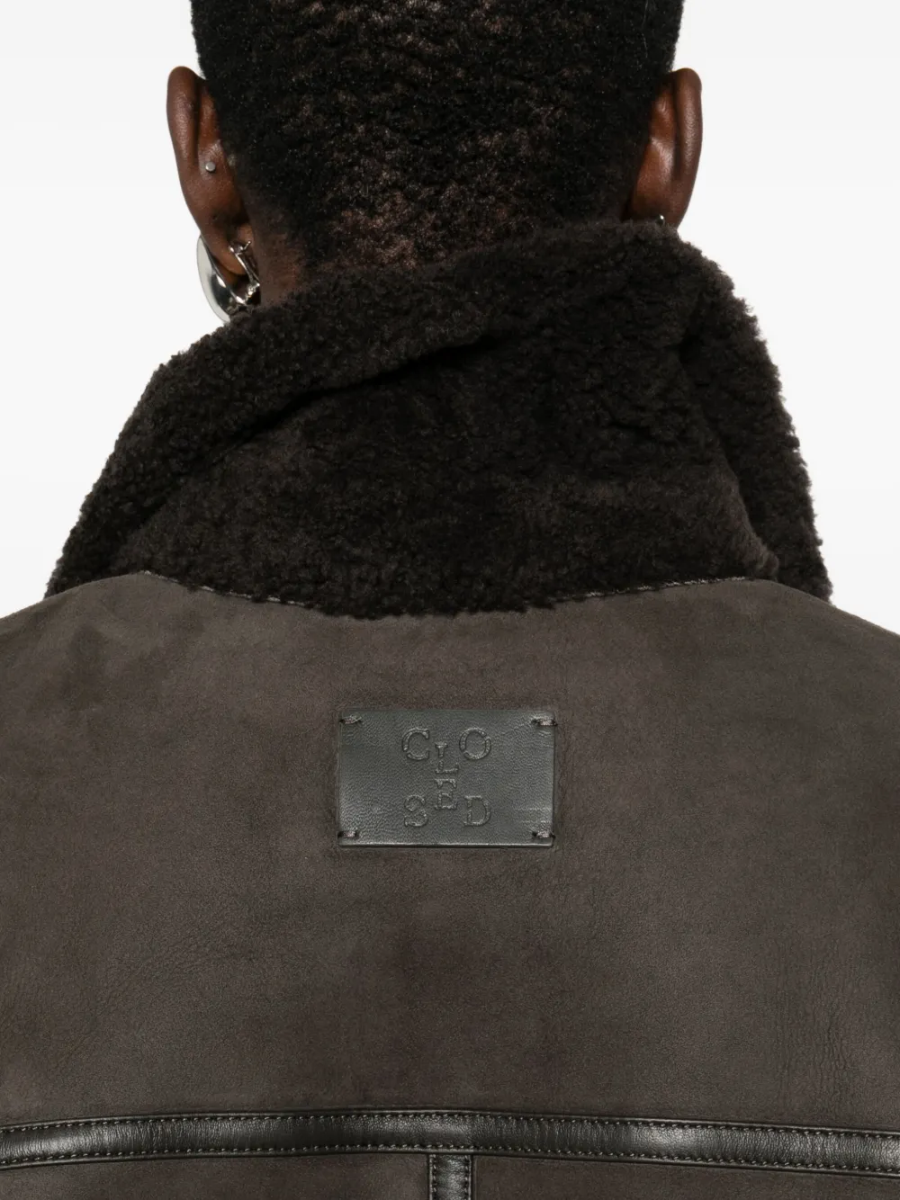 Closed Single-breasted Long Sleeve Casual Jacket In Brown