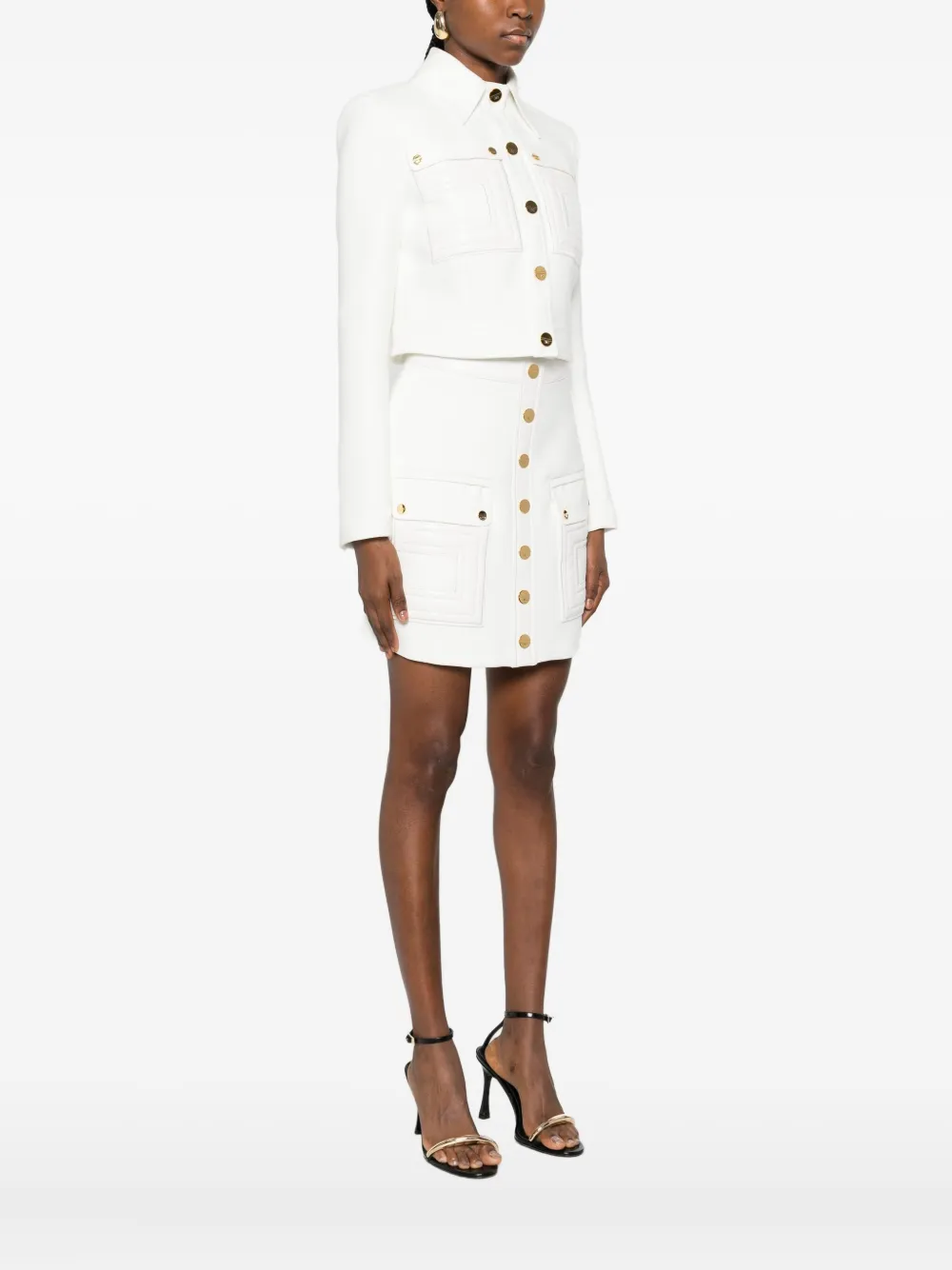 Elisabetta Franchi Jackets Light And Natural In White