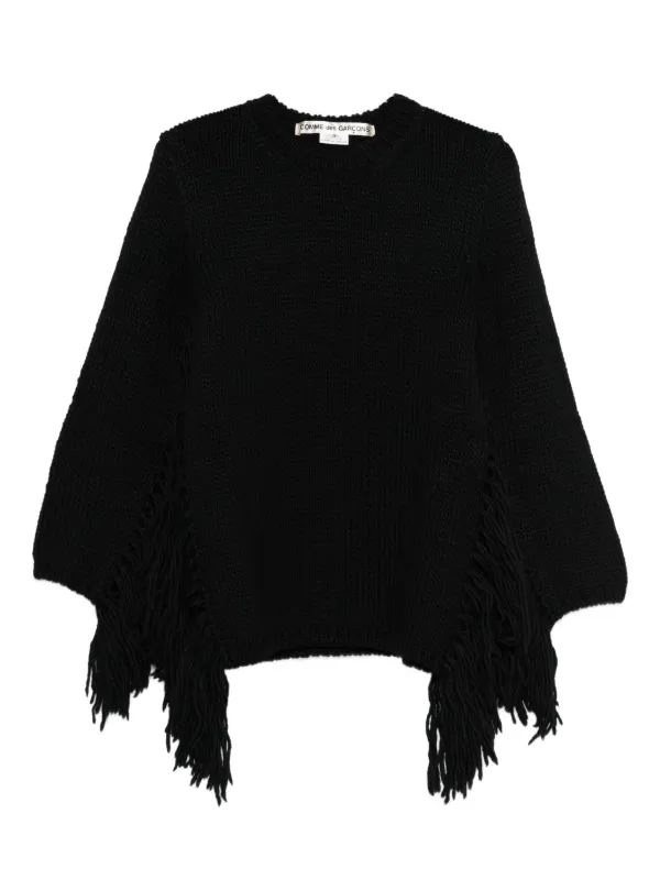 Comme des Garçons Fringed Sweater in Black