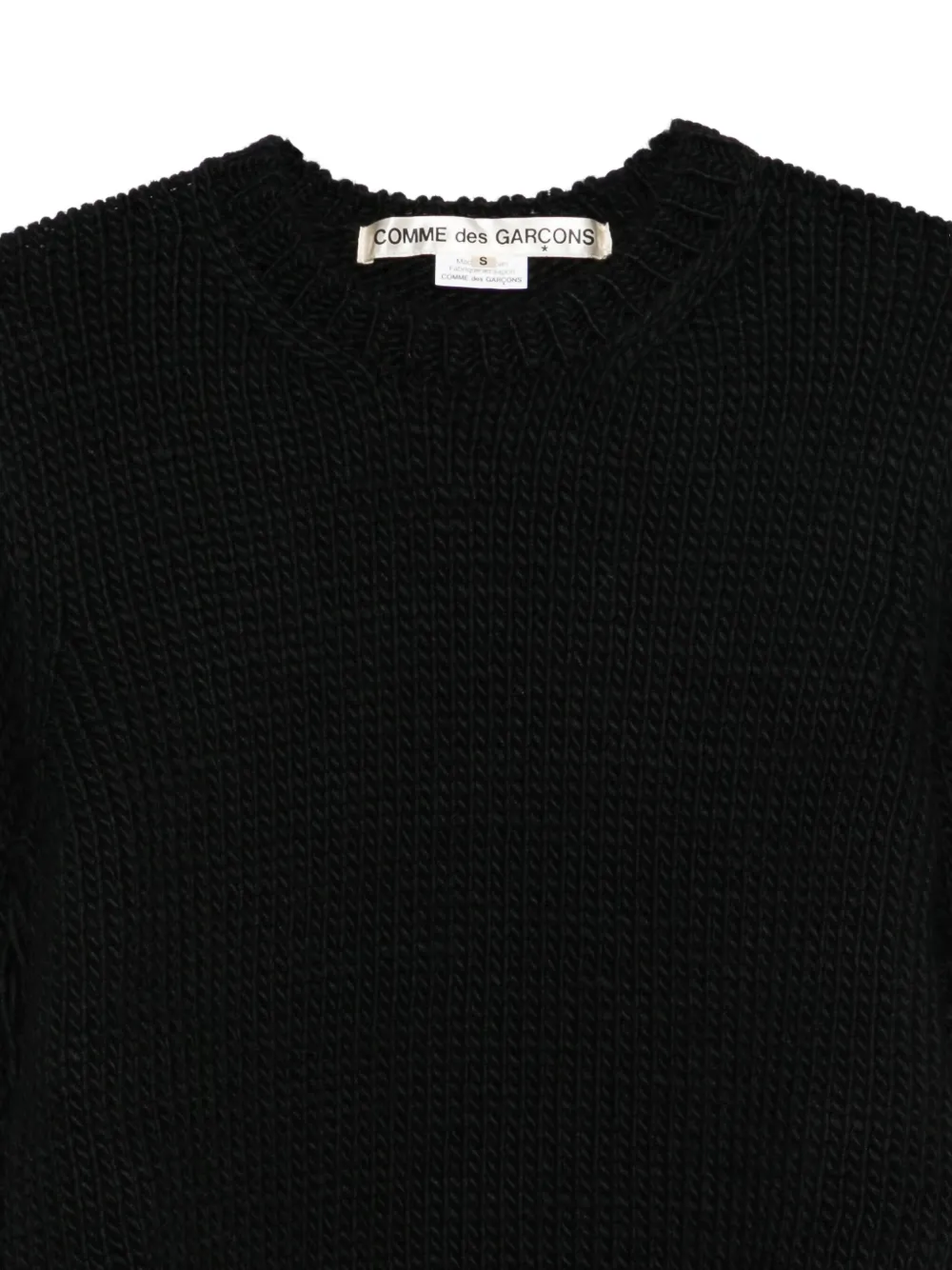 Comme Des Garçons Sleeveless Top Featuring Fringe Detailing In Black