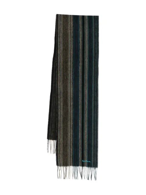 Paul Smith striped fringed scarf