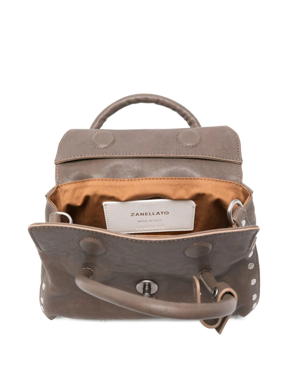 Zanellato Dotta Centauro Small Leather Handbag In Neutral