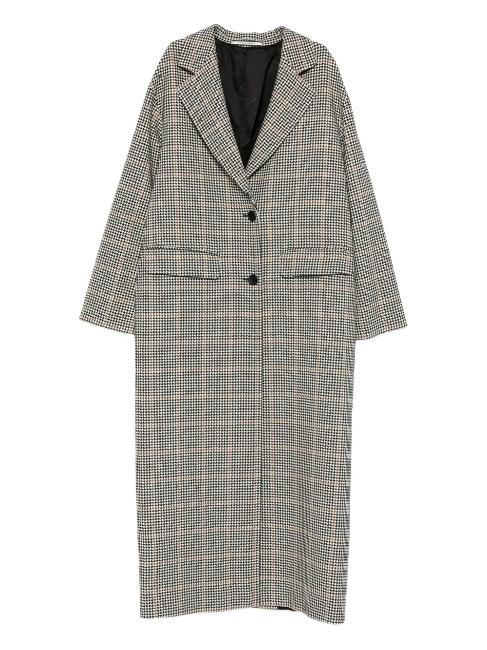 Tagliatore check-pattern single-breasted coat - Grey