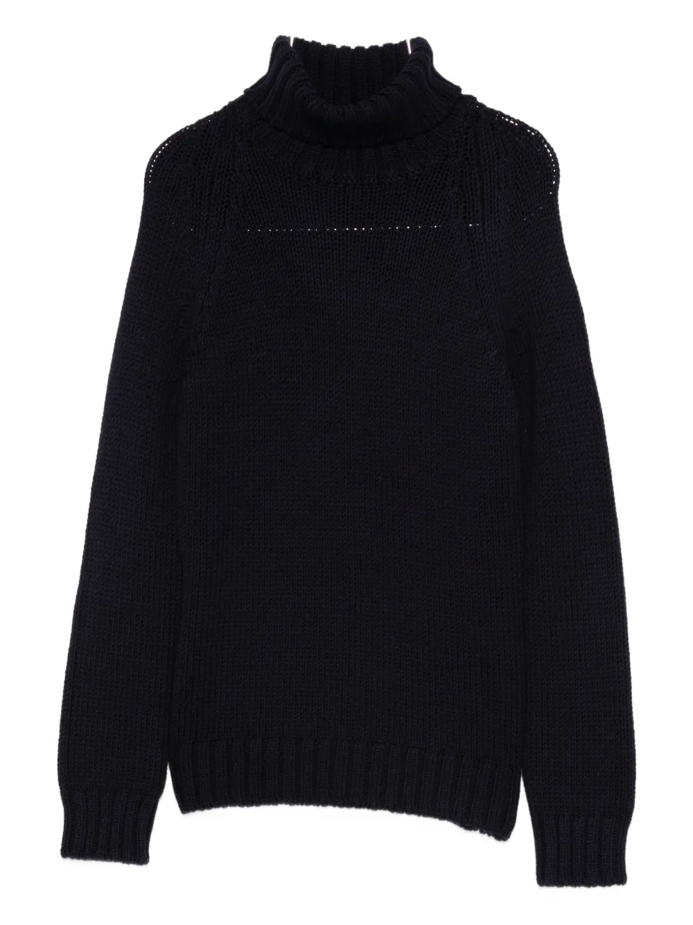 base crew-neck sweater - ブルー base crew-neck sweater - ブルー