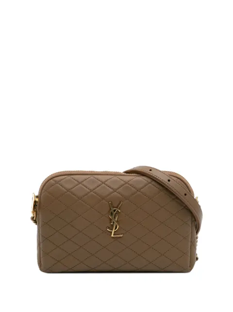 Saint Laurent Pre-Owned 2023 Mini Quilted Lambskin Gaby Zippered Pouch crossbody bag