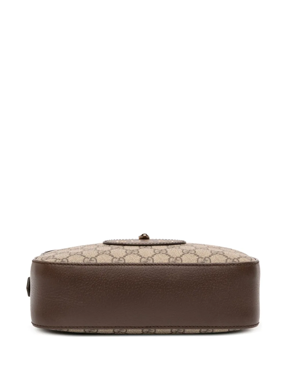 Pre-owned Gucci 2016-2025 Gg Supreme Web Neo Vintage Crossbody Bag In Brown
