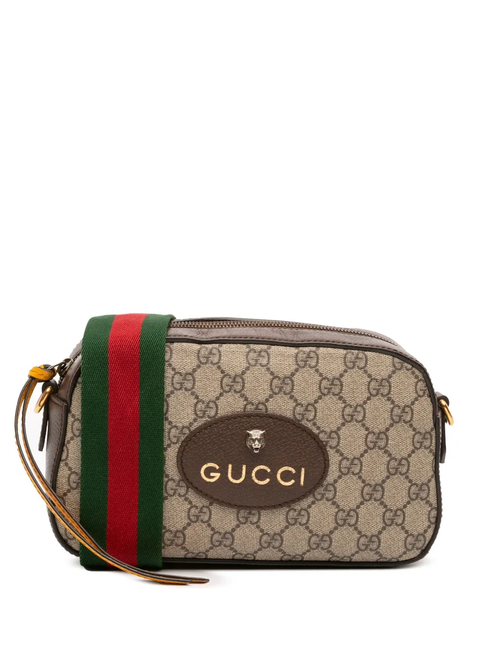 Gucci Pre-Owned 2016-2025 GG Supreme Web Neo Vintage crossbody bag | Brown | Image 1
