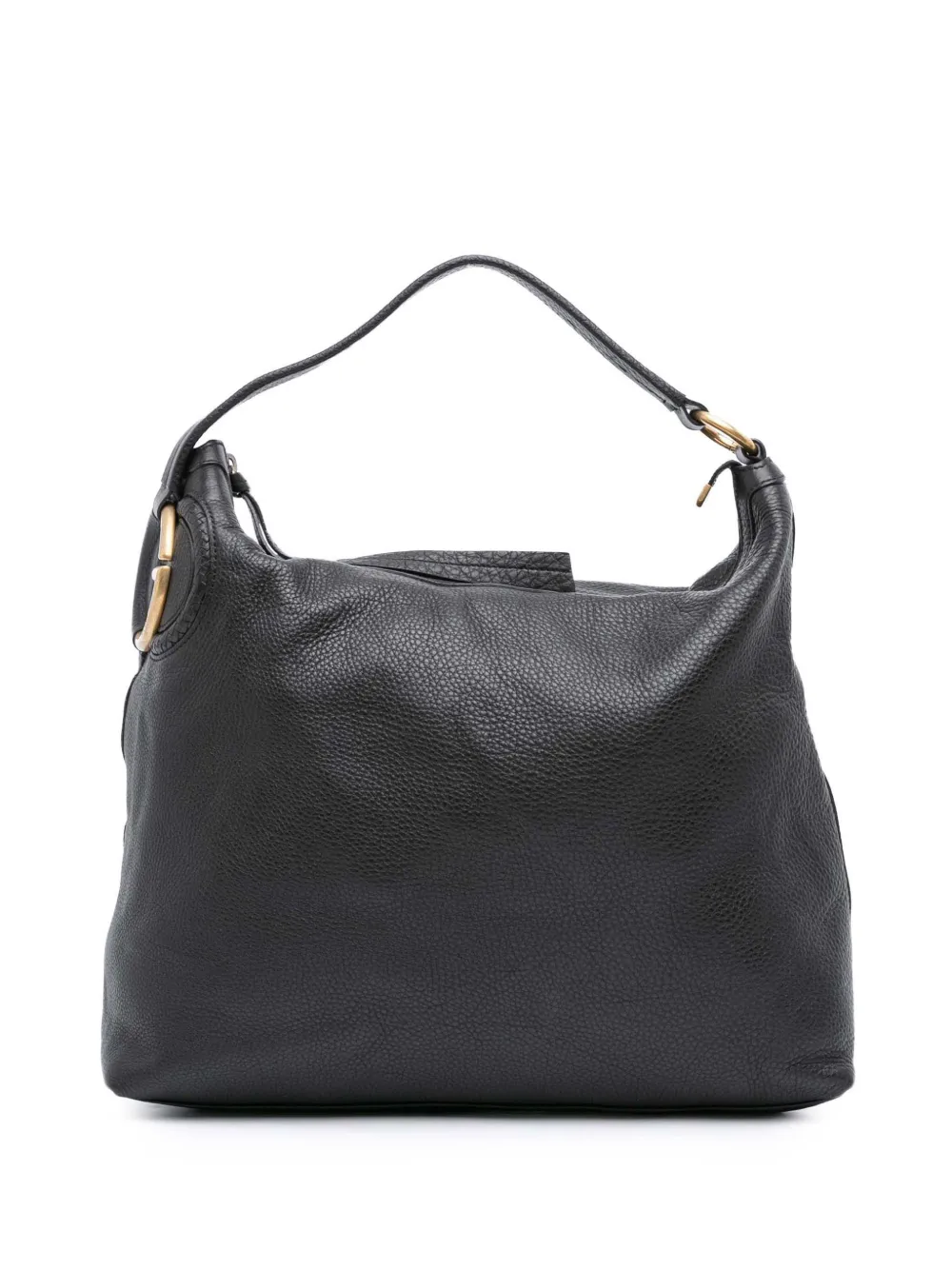 Gucci Pre-Owned 2016-2025 Pebbled Calfskin Twill Hobo shoulder bag - Nero