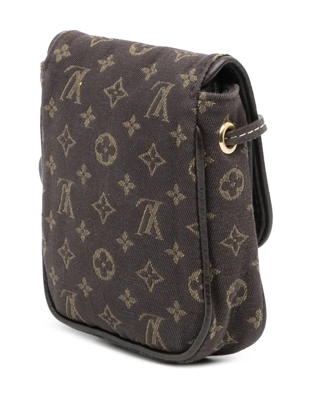 Pre-owned Louis Vuitton 2006-2025 Monogram Mini Lin Pochette Cancun Crossbody Bag In Brown