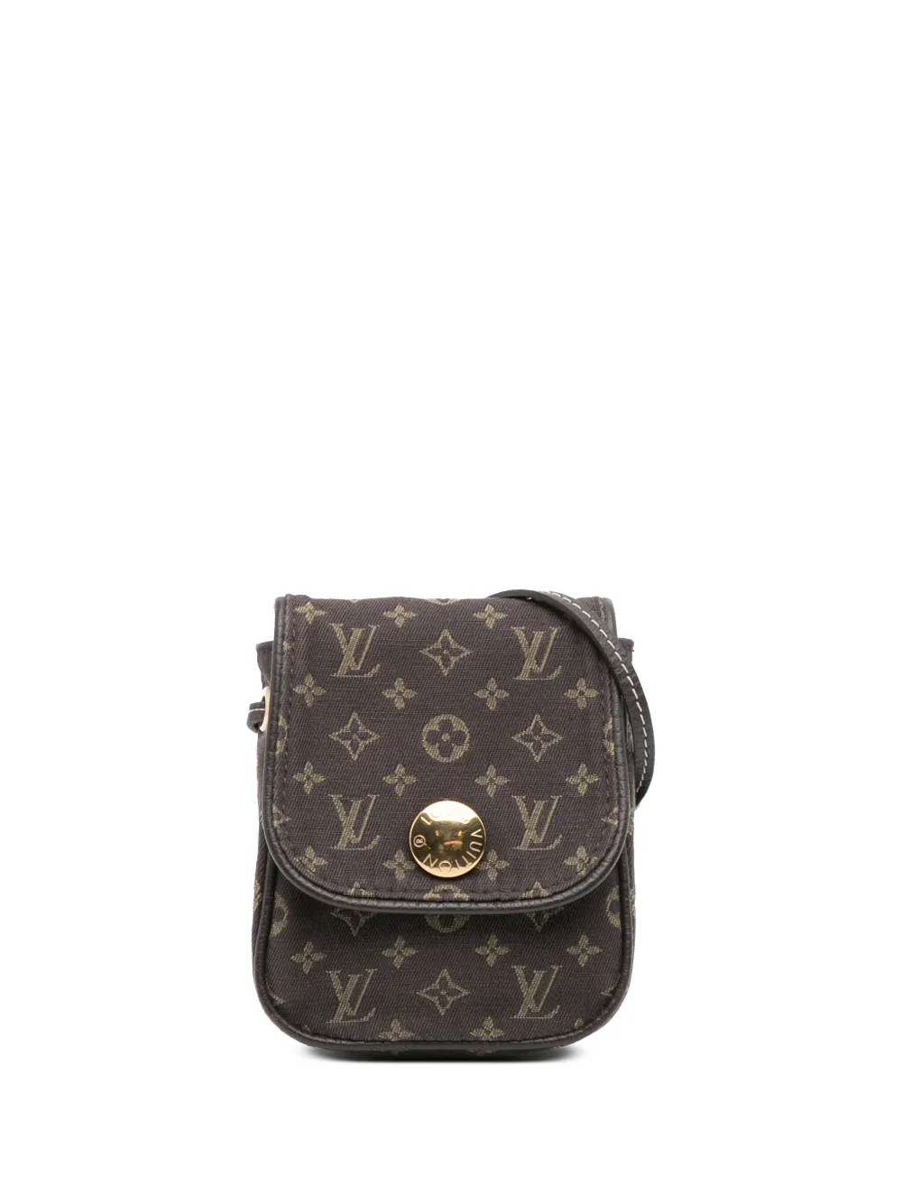 Pre-owned Louis Vuitton 2006-2025 Monogram Mini Lin Pochette Cancun Crossbody Bag In Brown