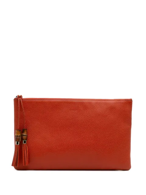 Gucci Pre-Owned 2016-2025 Calfskin Bamboo Tassel clutch bag
