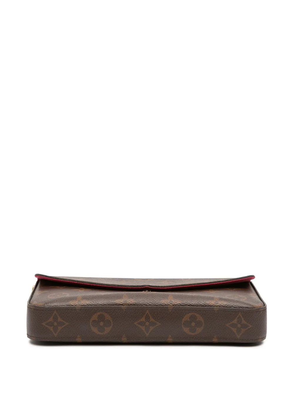 Pre-owned Louis Vuitton 2020 Monogram Pochette Felicie Crossbody Bag In Brown