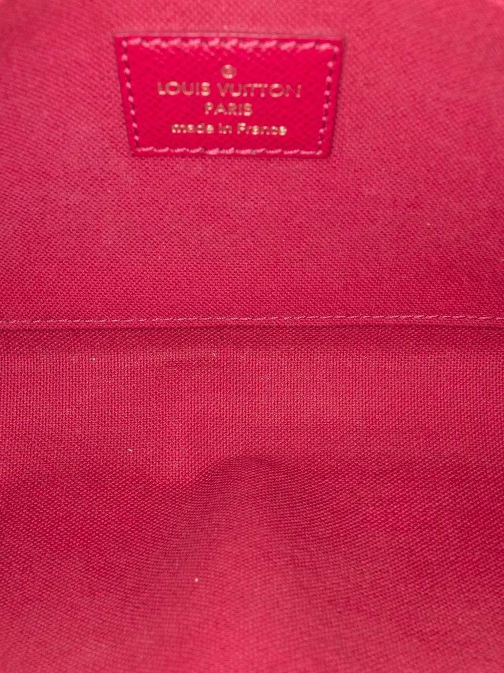 Pre-owned Louis Vuitton 2017 Monogram Pochette Felicie Crossbody Bag In Brown