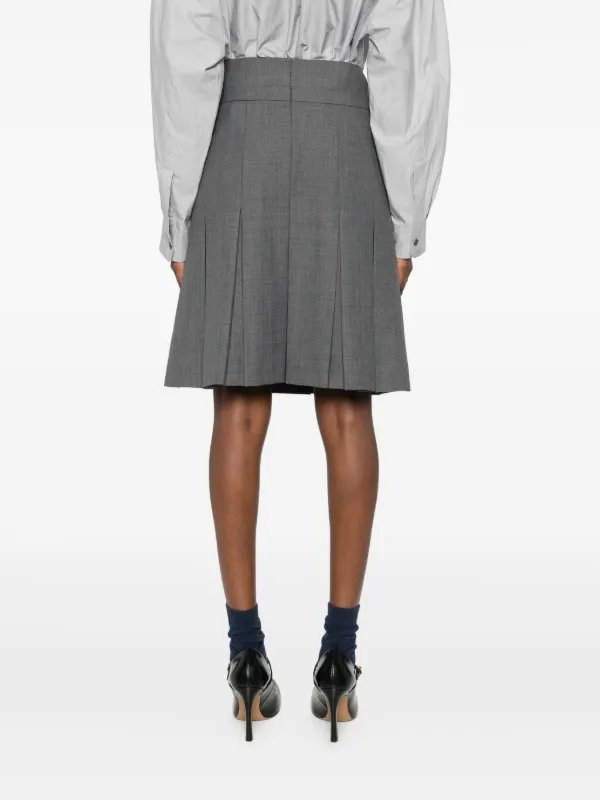 SHUSHU/TONG Pleated Skirt | Grey | FARFETCH UZ