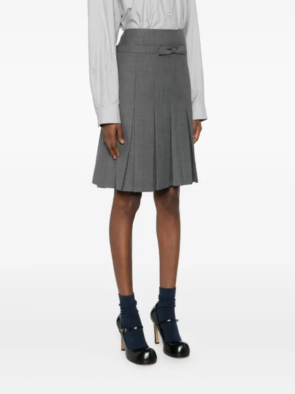 SHUSHU/TONG Pleated Skirt | Grey | FARFETCH UZ