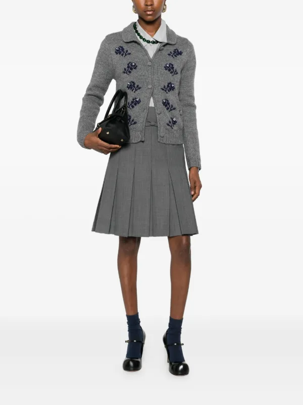 SHUSHU/TONG Pleated Skirt | Grey | FARFETCH UZ