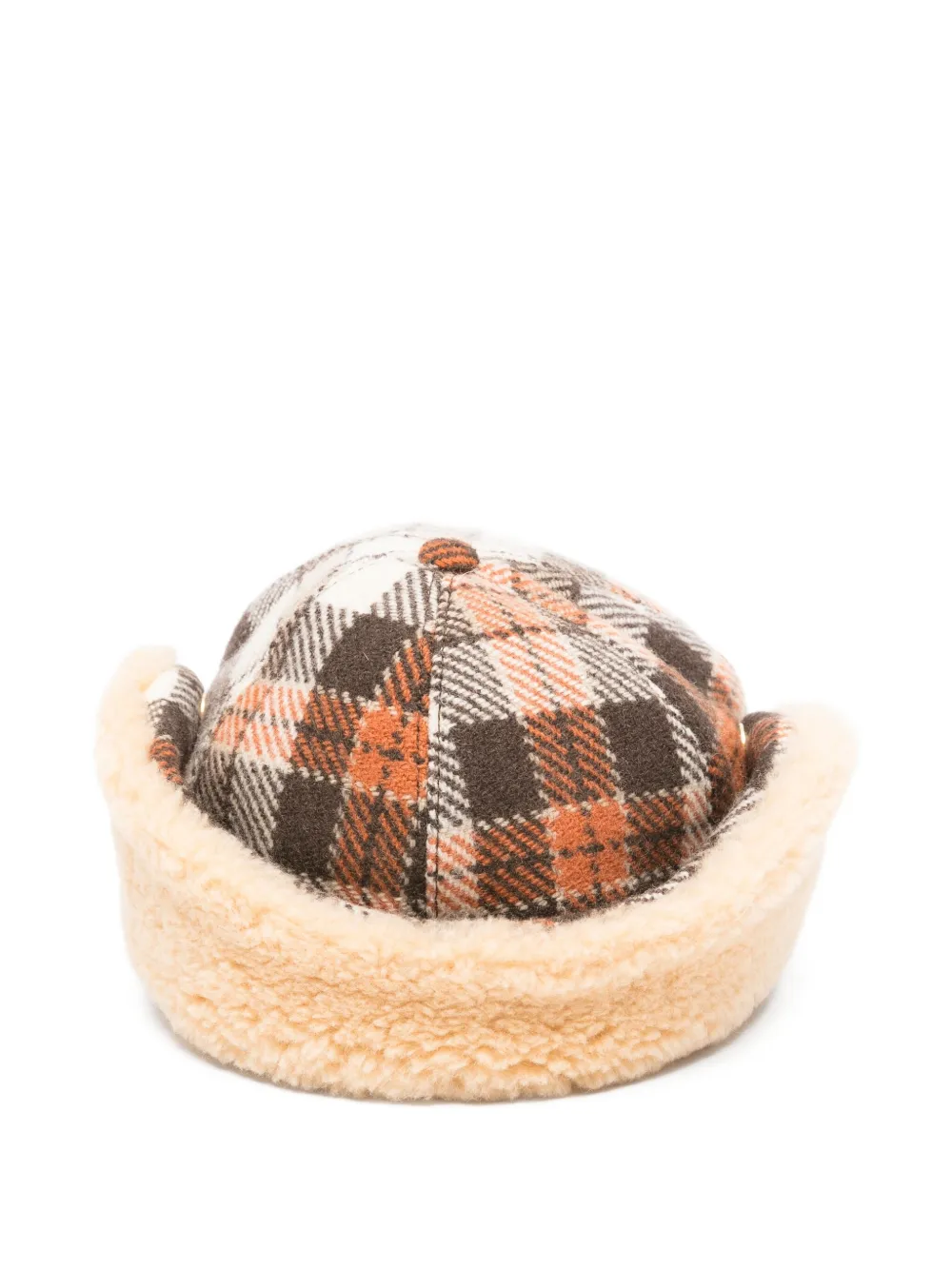 Miu Miu plaid-pattern cap - Bruin