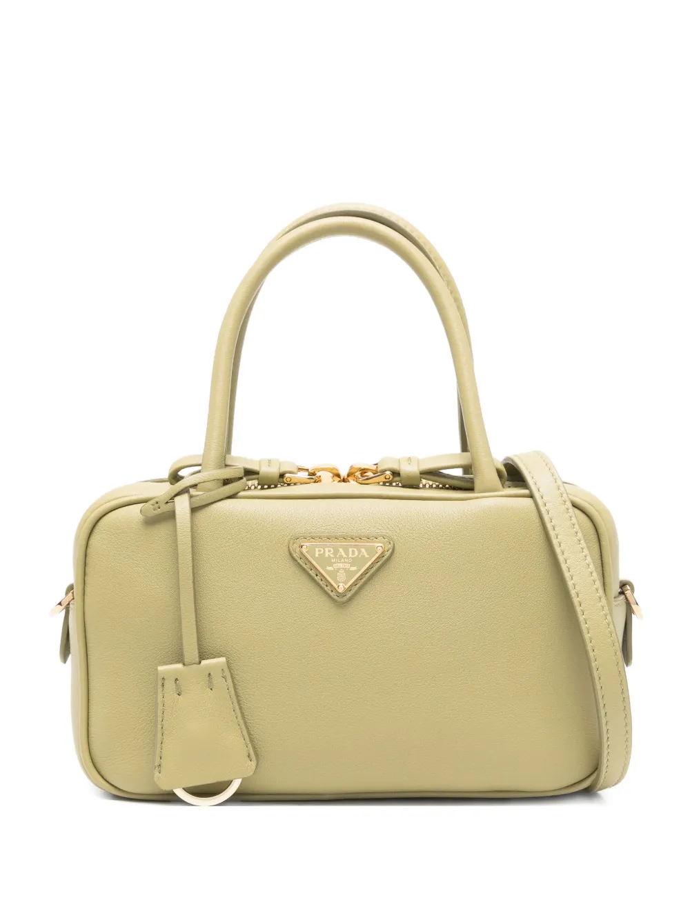 Prada triangle-logo satchel bag | Green | Image 1