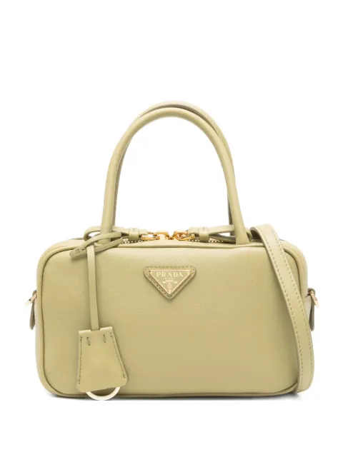 Prada triangle-logo satchel bag