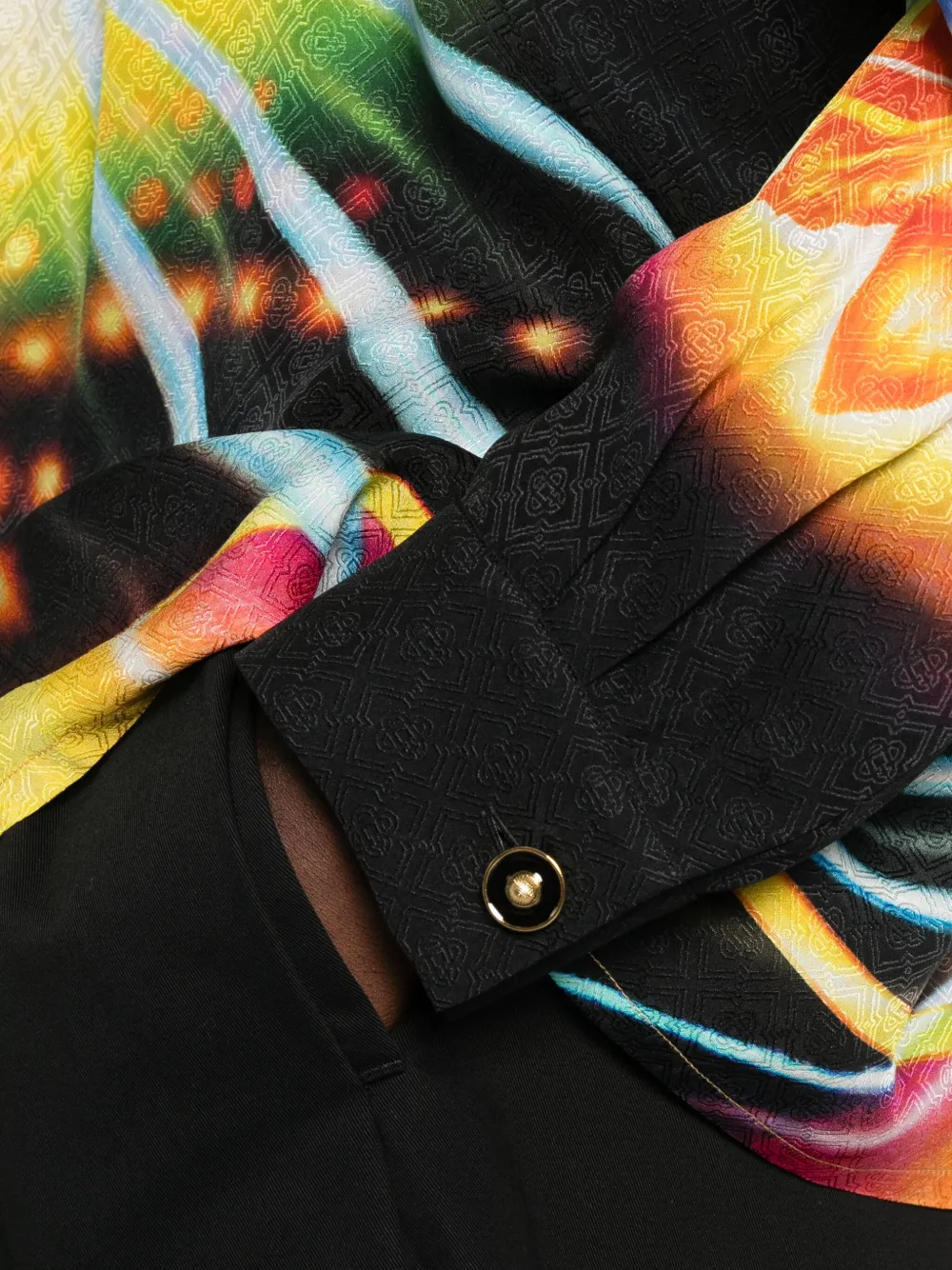 Casablanca Zijden overhemd Zwart