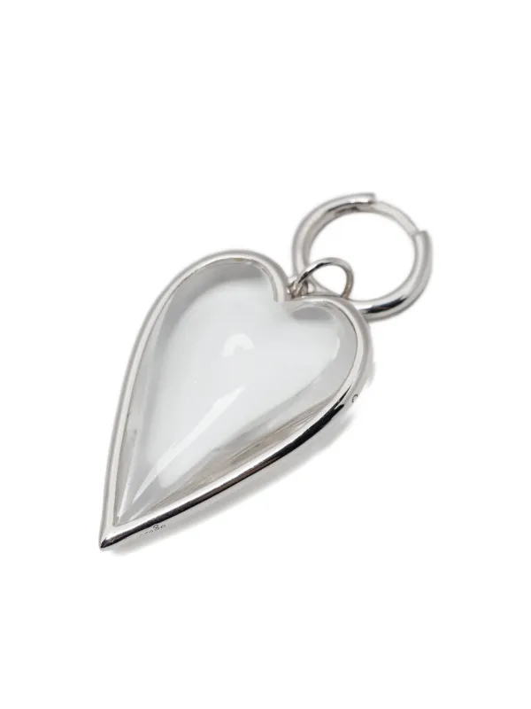 Avgvst ロッククリスタル ハート ピアス | シルバートーン | FARFETCH JP