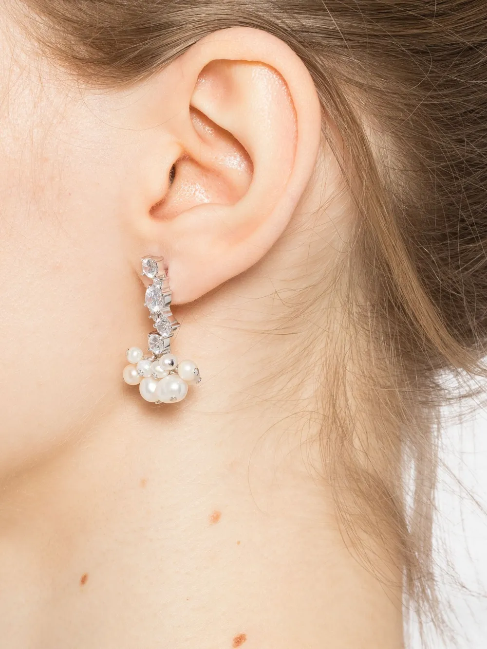 Completedworks Oorbellen met zirkonia - Wit