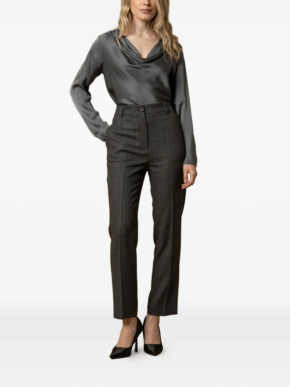 Kocca Baetis pinstripe trousers - Grijs