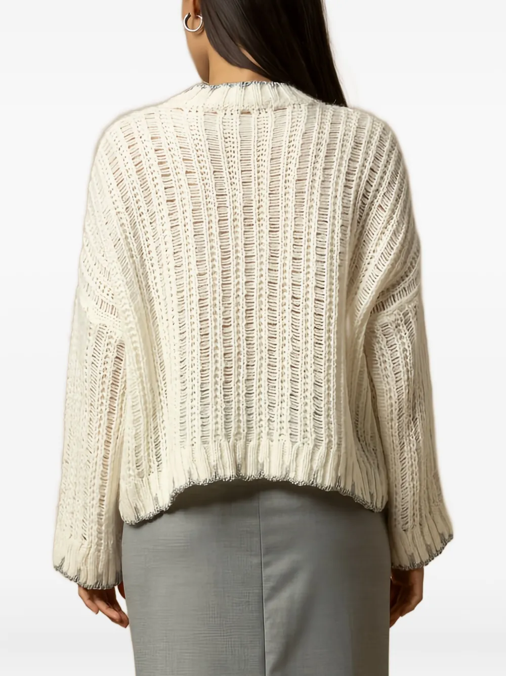 Kocca Jonan Openwork Sweater In Neutral