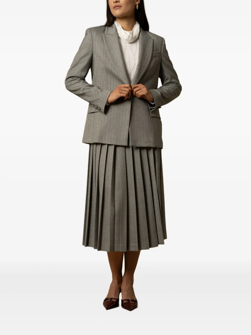 Kocca Gisberta Single-breasted Blazer In Gray