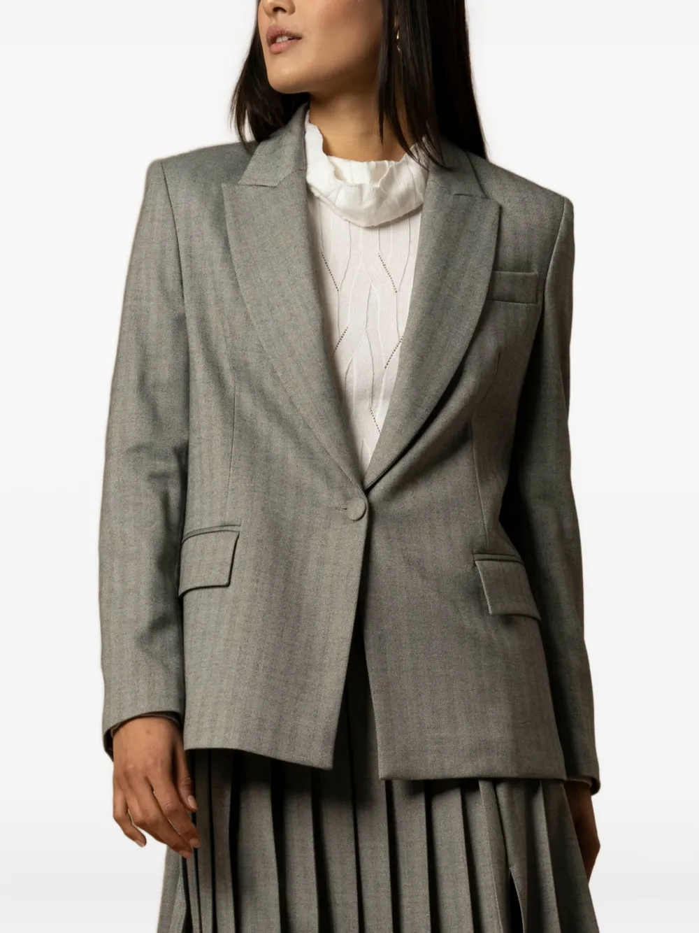 Kocca Gisberta Single-breasted Blazer In Gray