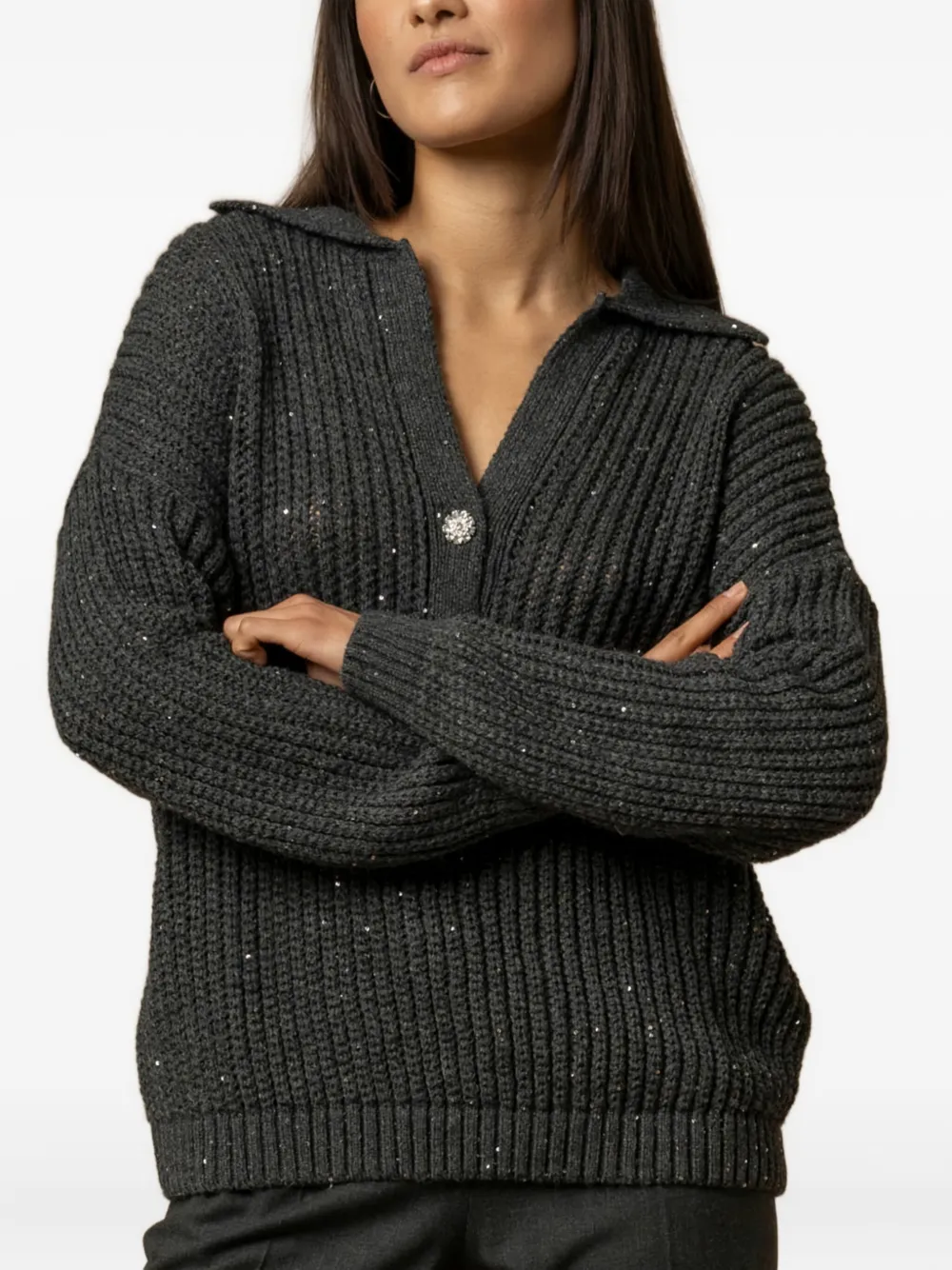 Kocca Almerigo Sequinned Sweater In Blue