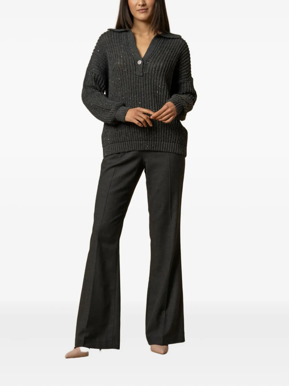 Kocca Almerigo Sequinned Sweater In Blue