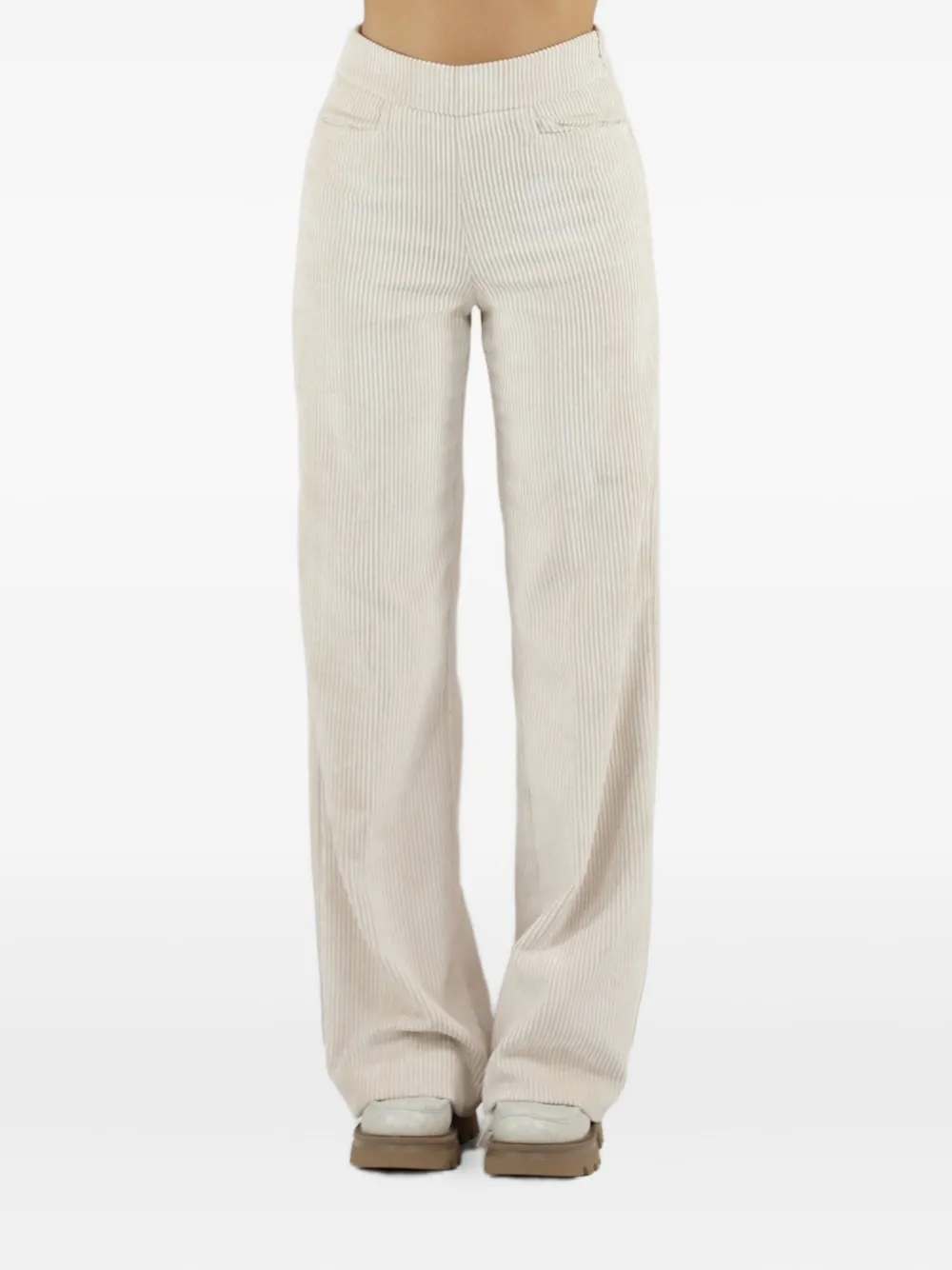 Kocca Ansyell ribfluwelen broek Beige