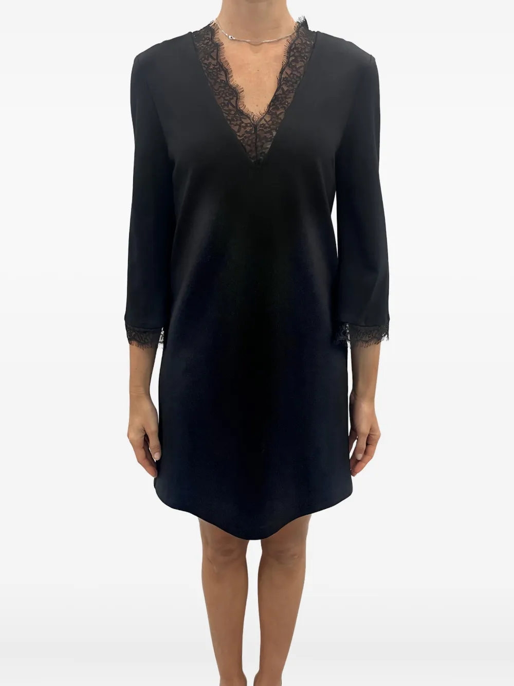 Liu •jo Lace Tunic Dress In Black
