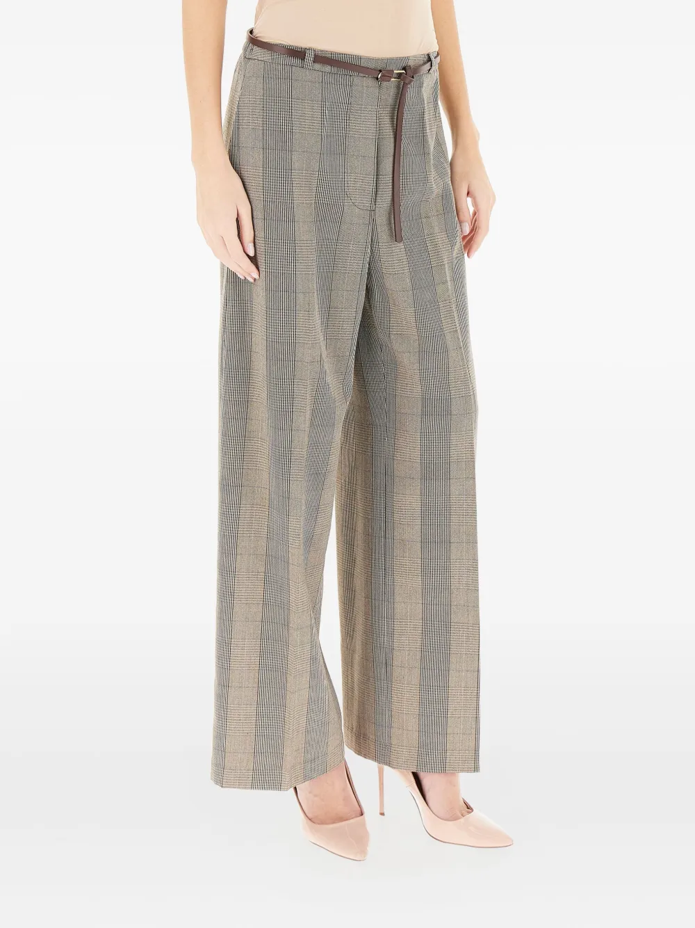 Kocca Engracia Checked Trousers In Green